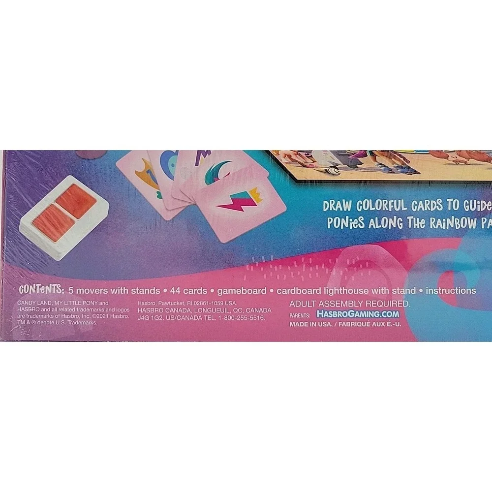 My Little Pony Candy Land 3D Board Game & Bonus Mover NIB Sealed USA Made Age 3+